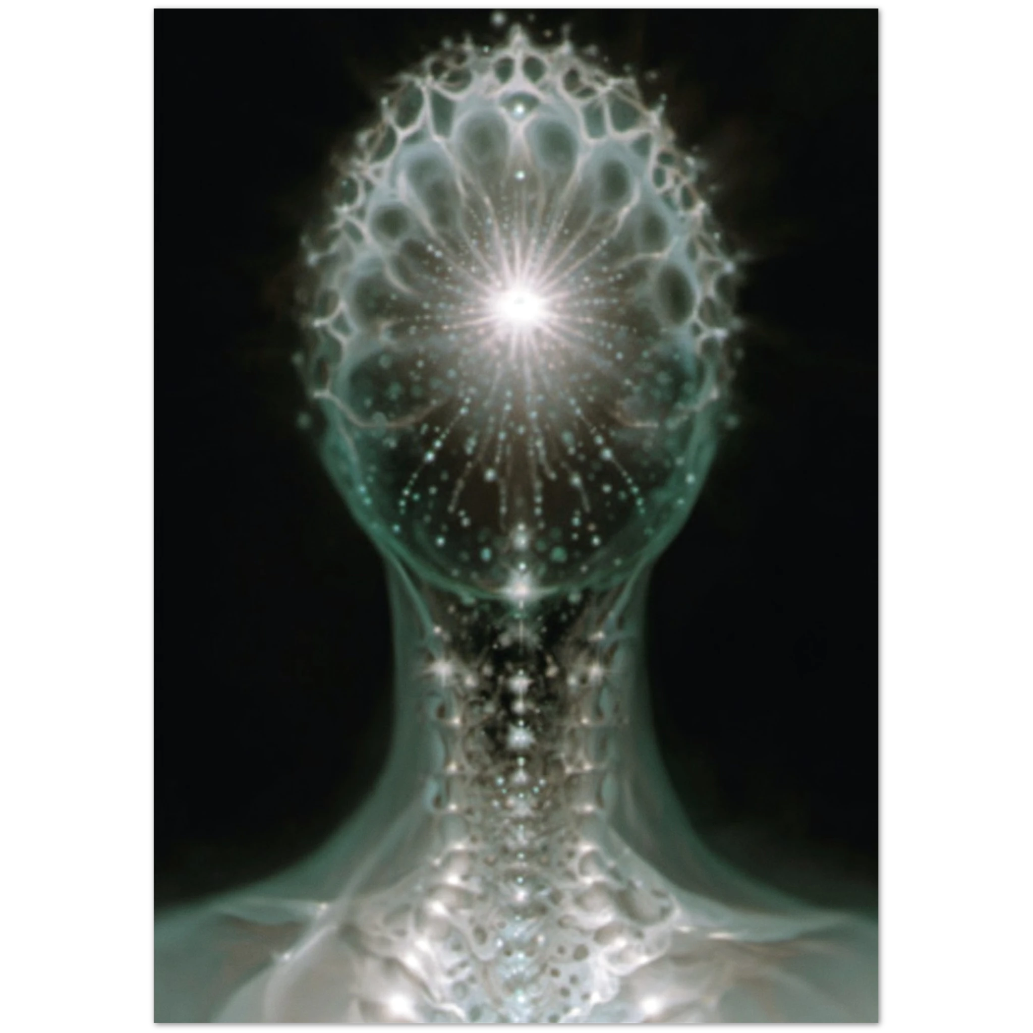 Close-up of the printed edition number and artist signature on the bottom edge of the Devotion 02×10 print, showing subtle