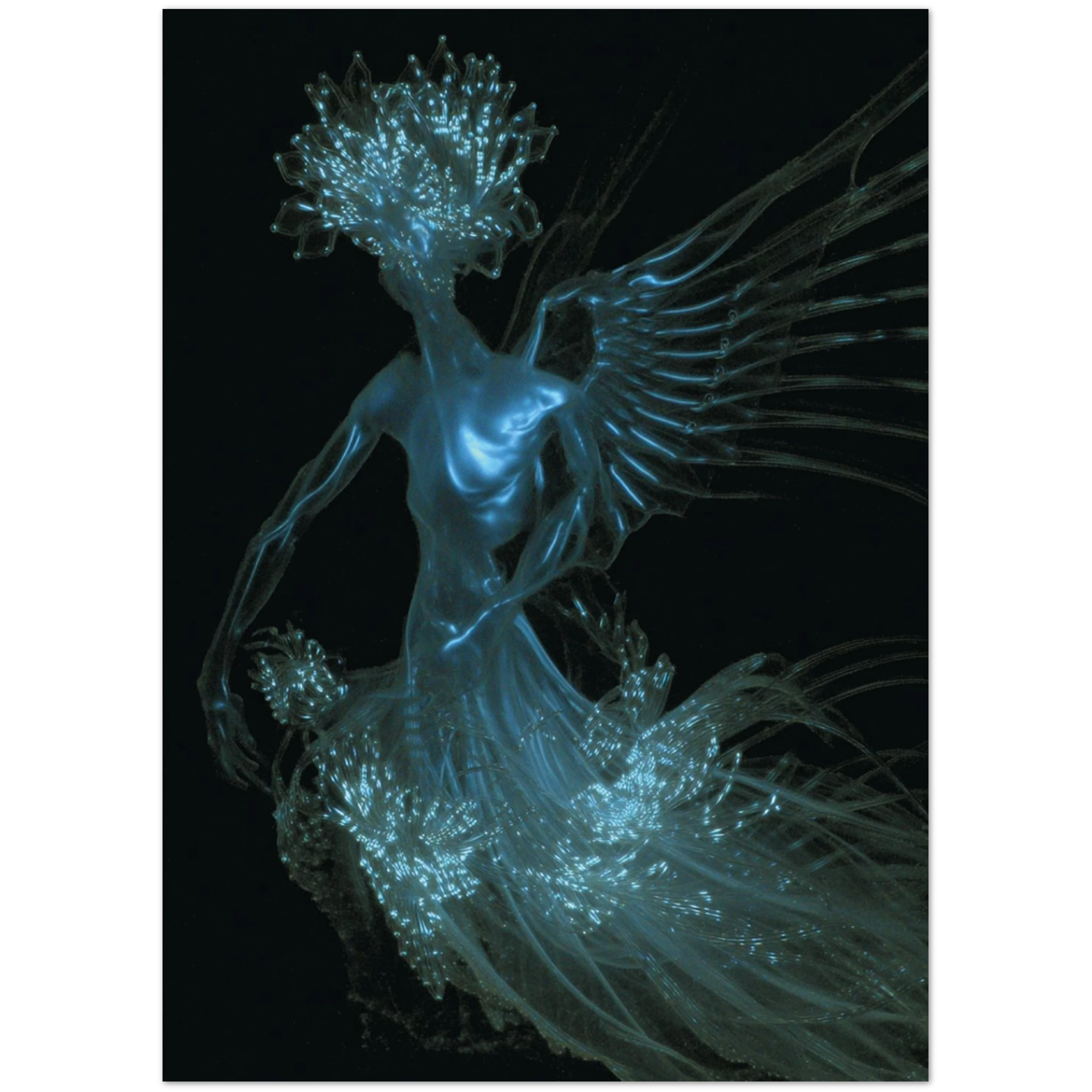 Close-up of the Still 01×10 print’s edition number and artist signature on textured paper, highlighting fine detail and