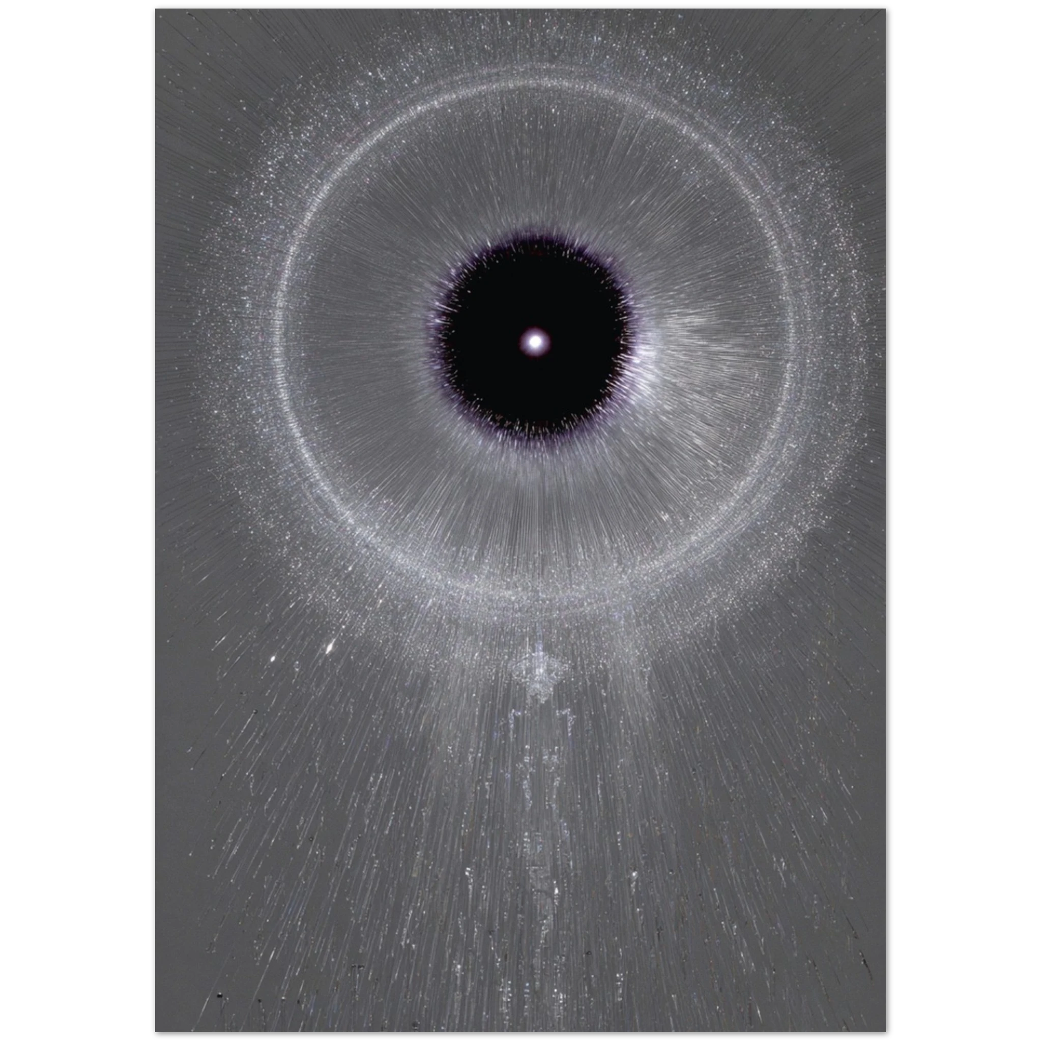 Close-up of the printed edition number "01×10" on Devotion 01×10 artwork, with textured paper detail and subtle artist