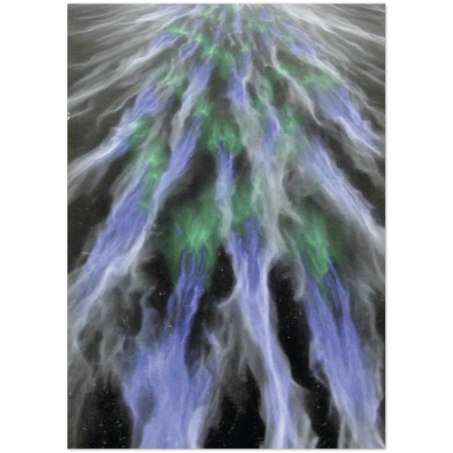 Close-up of the print’s straight edge showcasing edition number "02/10" and subtle textured brushstroke detail